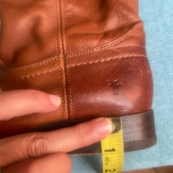 Frye Melissa  leather riding boots, cognac, size 8 - Picture 12 of 13